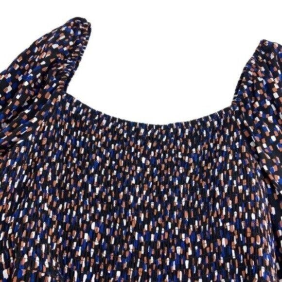 Eloquii Smocked Puff Sleeve Mini Dress - Picture 4 of 8